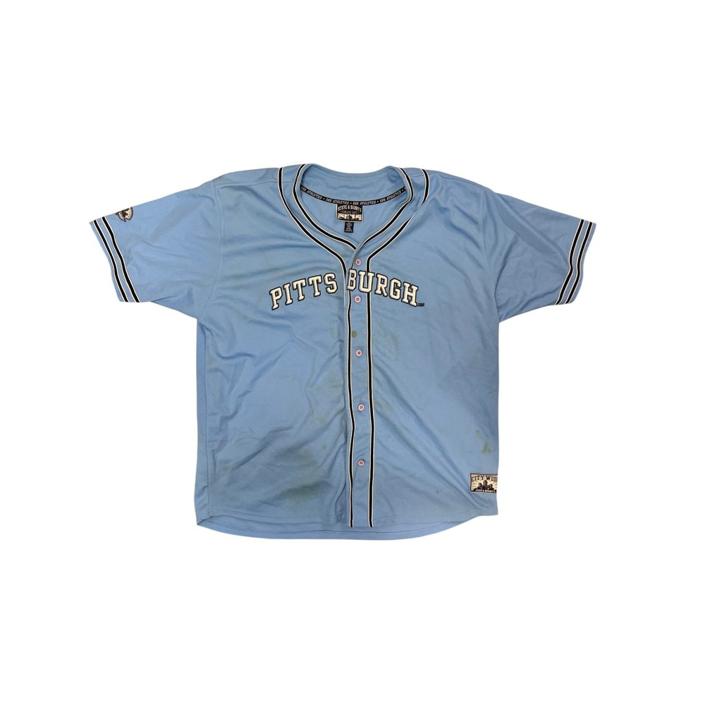 Steve & Barry's Pittsburgh Baseball Jersey Men's XXL Blue City Wide Athletic